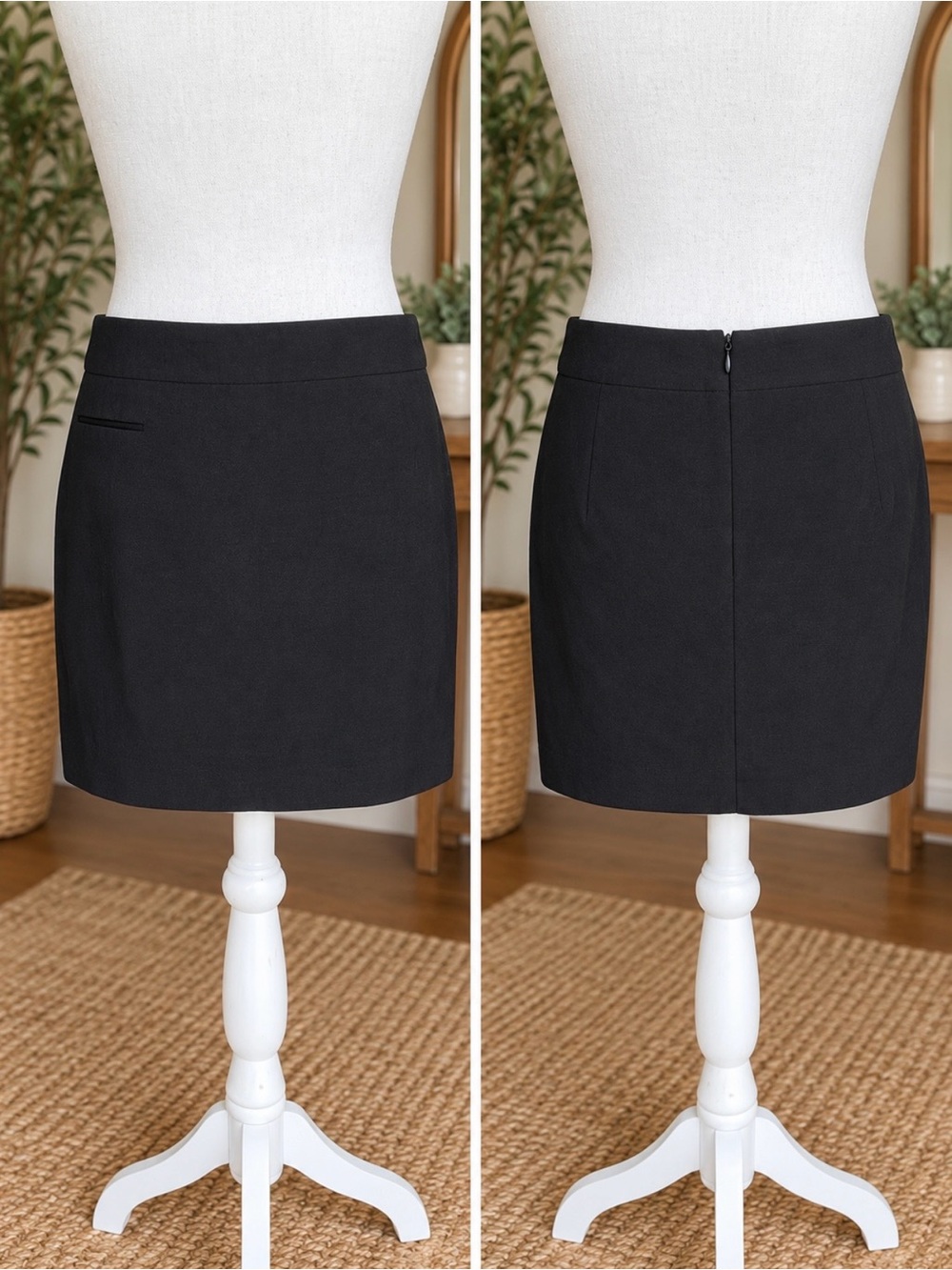Vtg Express Tuxedo Mini Skirt sz 2